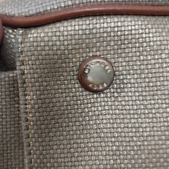 3656 Large Michael Kors Drawstring Satchel Shoulder Bag Sparkly Fabric /Leather - Picture 12 of 12